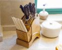Multifunctional Bamboo Knife Blocks Knife Holder /Rack/Storage for Kitchen Fu