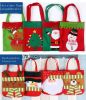 Classic Large Christmas Gift Bag Storage Bag/ Christmas Stocking, Tree, Red