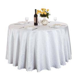 Hotel/Restaurant/Home Tablecloth High-end Round Tablecloths-White