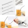 Stainless Straws Reusable Drinking Straws with Cleaning Brush 6 Pcs