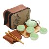 Kung Fu Tea Set Teapot Cups Tea Tray Clip Tea Mat with Portable Travel Bag-A02