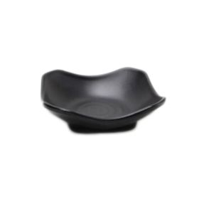 3 PCS Japanese Style Melamine Chafing Dish Soy Sauce Dish Dipping Bowls Side Dishes Plate Canape Plate Black-A14