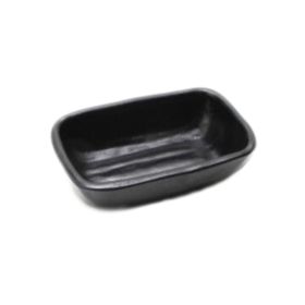 3 PCS Japanese Style Melamine Chafing Dish Soy Sauce Dish Dipping Bowls Side Dishes Plate Canape Plate Black-A16