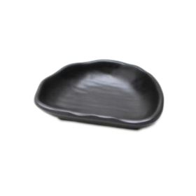 3 PCS Japanese Style Melamine Chafing Dish Soy Sauce Dish Dipping Bowls Side Dishes Plate Canape Plate Black-A20