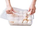 Plastic Egg Tray Double Layer Total 40 Grids With Handle Transparent Egg Holder