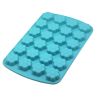 Safe And Soft Silicon Ice Cube Tray With Beautiful Flower Pattern, Blue