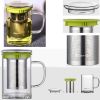 Multifunctional Filter Office Tea Cups Glass Cups Coffee Mugs 450ML Gray