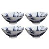 1.3 oz Chinese Ceramic Cups Set Lotus Kung Fu Teacups Handcrafted Porcelain Wine Cup Set, 4 Pcs