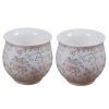 2 Pcs 3.4 oz Chinese Porcelain Teacup White Kongfu Tea Cups Mugs Japanese Tea Cups