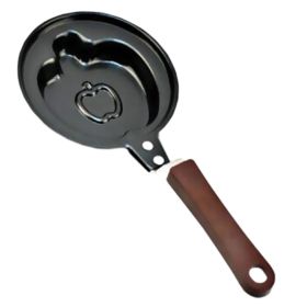 Novelty[Apple]Utility Nonstick Cast Iron Skillet Mini Poached Egg Pan(4.7*5.5'')