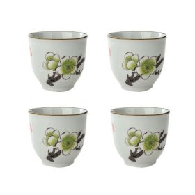 Set of 4 Chinese Porcelain Teacups Ceramic Tea Cups Small Teacups Great Gift [B]