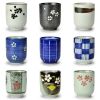 Set of 4 Ceramic Tea Cups Japanese Style Creative Teacups Small Teacups Gift [B]