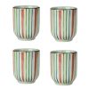 Set of 4 Ceramic Tea Cups Japanese Style Creative Teacups Small Teacups Gift [E]