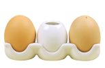 Set of 3 Creative Eggs Ceramic Condiment Pot Condiment Bottle & Toothpick Holder