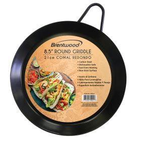 Brentwood Appliances BCM-21 Carbon Steel Non-Stick Round Comal Griddle (8.5-Inch)