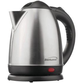 Brentwood Appliances KT-1780 1.5-Liter Stainless Steel Cordless Electric Kettle (Brushed Stainless Steel)