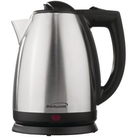 Brentwood Appliances KT-1800 Stainless Steel Electric Cordless Tea Kettle (2-Liter)