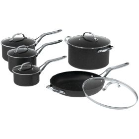 THE ROCK by Starfrit 060319-001-0000 THE ROCK by Starfrit 10-Piece Cookware Set with Stainless Steel Handles