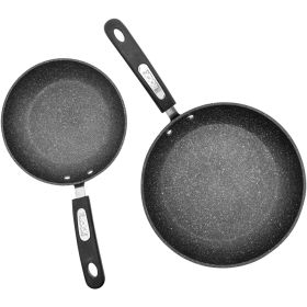 THE ROCK by Starfrit 060740-002-0000 THE ROCK by Starfrit Set of 2 Fry Pans with Bakelite Handles