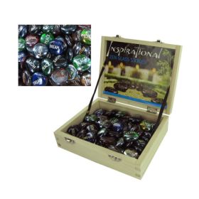 Inspirational zen glass stones 72 Pack