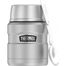 Thermos 16oz Stainless Steel Food Jar w/Folding Spoon - 9 Hours Hot/14 Hours Cold