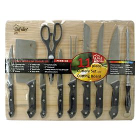 11 - pc. Chef Valley Cutlery Set with Cutting Board