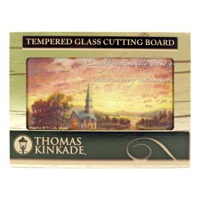 16" x 12" Thomas Kinkade Tempered Glass Cutting Board - Sunrise Chapel