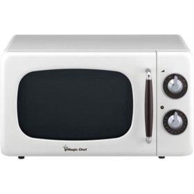 Magic Chef MCD770CW .7 Cubic -ft 700-Watt Retro Microwave (White)
