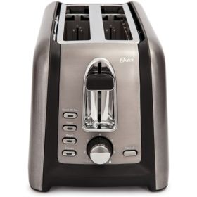 Oster Black Stainless Collection 4-Slice Long Slot Toaster