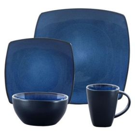 SoHo Lounge Stoneware Blue16pc