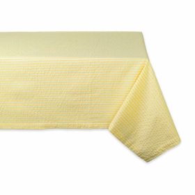 DII Yellow Seersucker Tablecloth 60X84