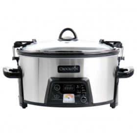 Crock Pot 6Qt  Cook and Carry Programmable Slow Cooker in Stainless Steel