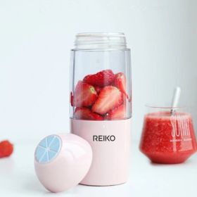 Reiko 380ML Portable Blender With USB Rechargeable Batteries In Pink SA03-380MLPK