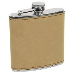 Erie 216 6oz. Leatherette Wrapped Stainless Steel Flask (FSK615)